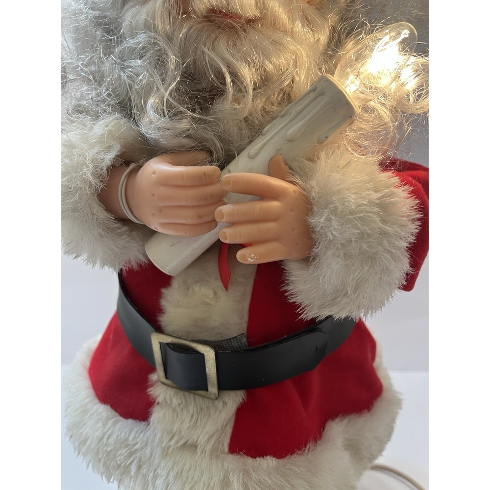 Vintage Christmas Santa's Best Santa Claus Figure Illuminated Candle 20" *Read* - Picture 5 of 16